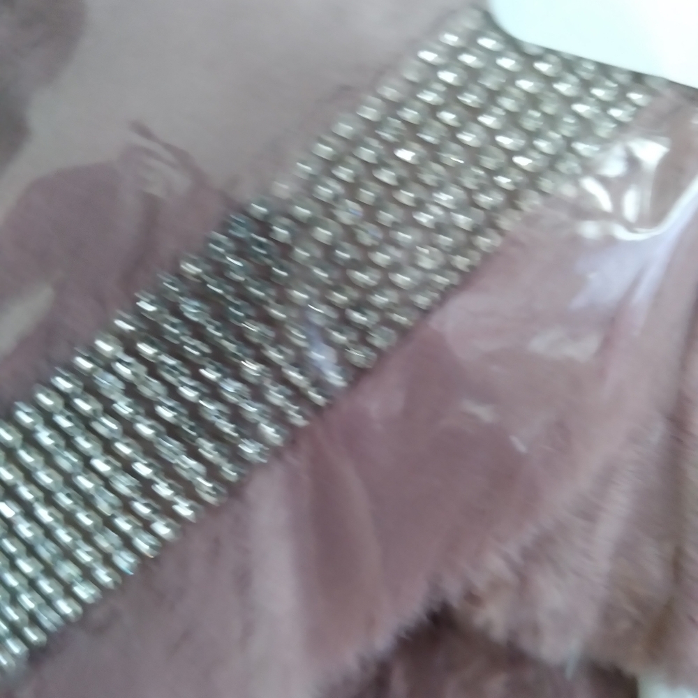 CLEO blush criss cross rhinestone House slippers, US 40/41, NEW - Picture 5 of 15